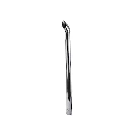 A & I Products Chrome Exhaust Stack, Curved 52.5" x7" x5.5" A-ZNL89027C